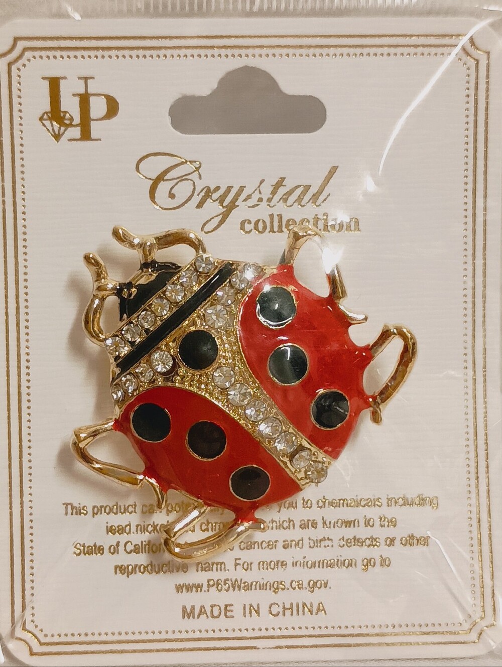 Women's Fashion Pin Jewelry Brooch Ladybug Gold - Picture 4 of 6